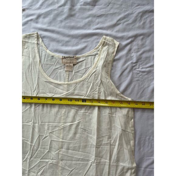 April Cornell White Cotton Dress Medium Lagenlook Minimalist - Picture 2 of 4